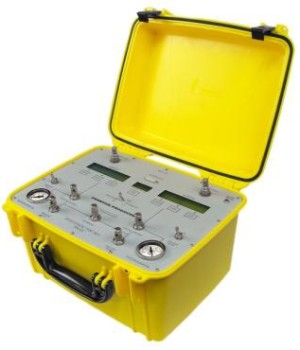 The PS-525 Pitot-Static tester is a low-maintenance digital tester that is fully portable. It is powered by 24 volts DC, or by its two internal re-chargeable batteries, which enable the test set to be used completely independent of any external power source.

The PS-525 also includes an encoder reader which will display gray code and RS232 at speeds of 1200, 2400, and 9600 baud.

The PS-525 is designed and priced for non-RVSM markets, and includes two quick-connect hoses, 24 VDC power adapter, calibration certificate, and a limited 2-year warranty. This product is ideal for performing simple go/no-go leak tests, as well as for general use as a pitot-static tester. It only requires an annual calibration, and the sensors are technician-proof, which contributes to reduced annual maintenance costs.  Price: $5250.00   PURCHASE DIRECT FROM FACTORY